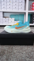 Men’s Kobe Low-Top Basketball Shoes, Teal Mint Gradient Breathable Mesh Athletic Sneakers with Bronze Accent, Cushioned Non-Slip Wear-Resistant Training Footwear for Basketball & Casual Wear