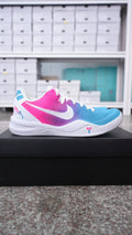 Men’s Kobe Low-Top Basketball Shoes, Blue Pink Gradient Breathable Mesh Athletic Sneakers, Cushioned Non-Slip Wear-Resistant Training Footwear for Basketball & Daily Casual Wear