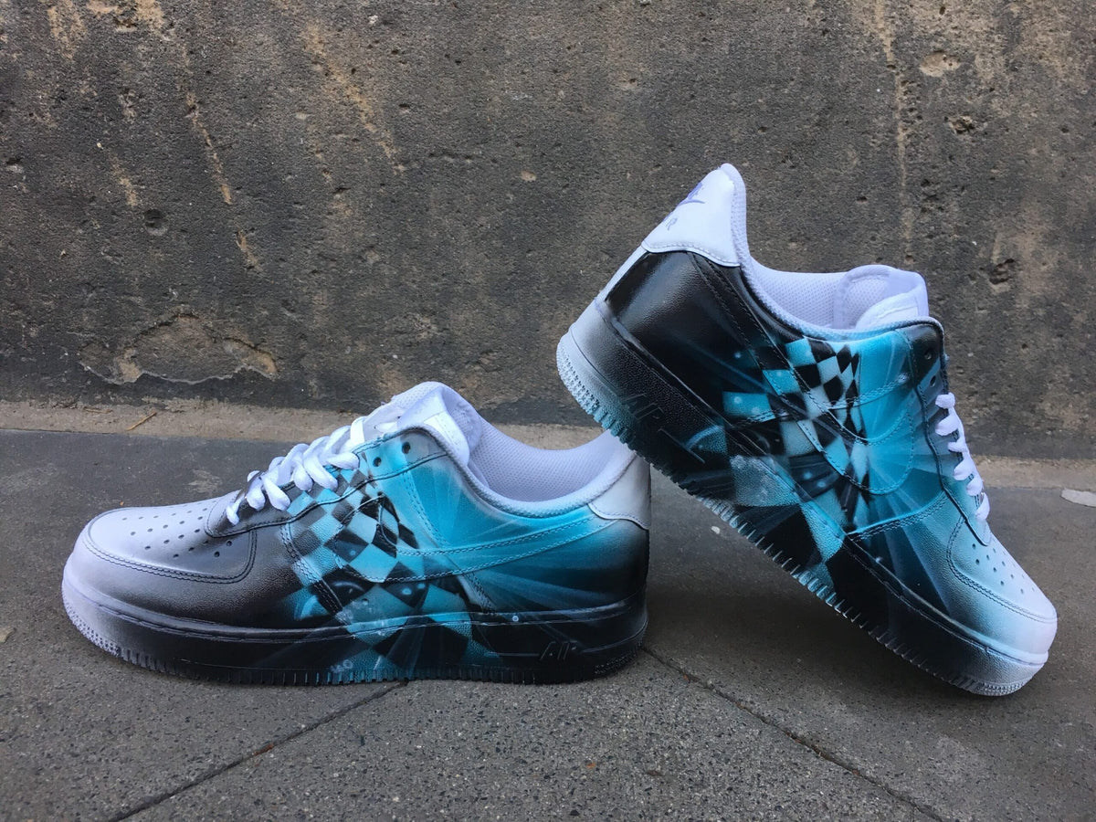 Nike Air Force 1 Airbrush Custom Graffiti Painted Shoes Art Style Hiphop Fashion