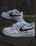 Custom Nike Air Force 1 “Comic Black & White” unique and handpainted sneakers