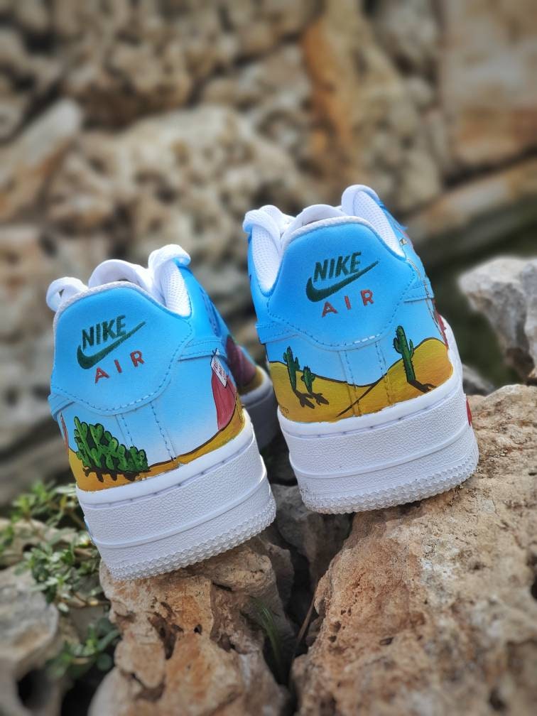 Custom Air force 1 shoes/ Custom Shoes/ Hand painted/ Looney Tunes Custom kicks / Roadrunner/ Coyote/ Looney Tunes/ Cartoon
