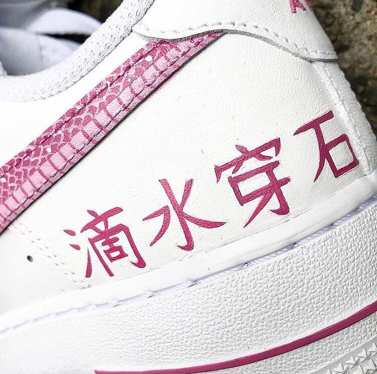 Custom Nike Airforce I Trainers Low White Exclusive Artwork; Hand Painted; All sizes; Made in London Art Studio, UK