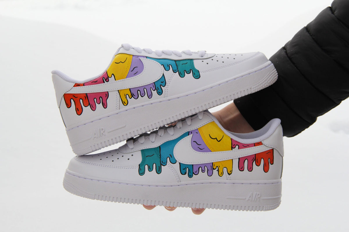 Custom Air Force 1 “Super Drip” // Custom Drippy Painted Shoes
