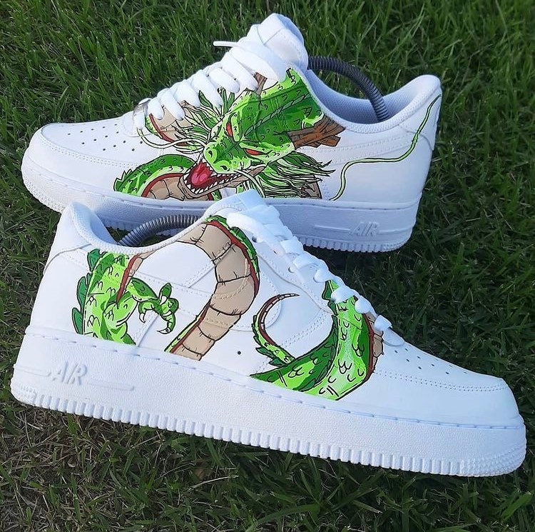 Custom Nike Airforce I Trainers Low White Exclusive Artwork; Hand Painted; All sizes; Made in London Art Studio, UK