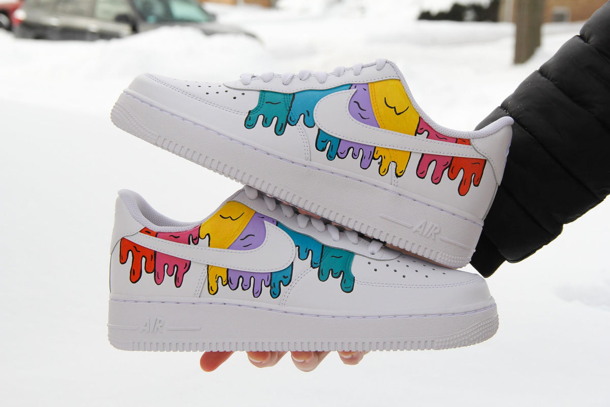 Custom Air Force 1 “Super Drip” // Custom Drippy Painted Shoes