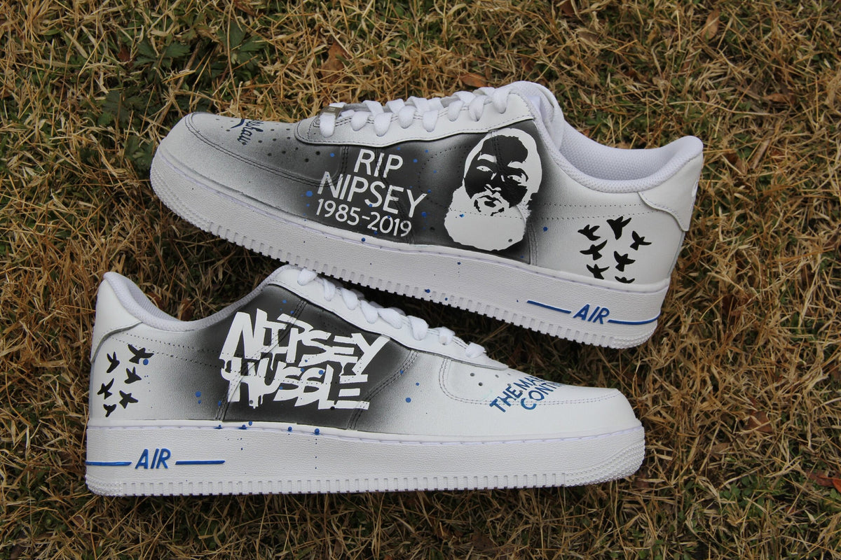Custom Air Force 1 “Nipsey Hussle” // Hand Painted Rapper Custom Shoes