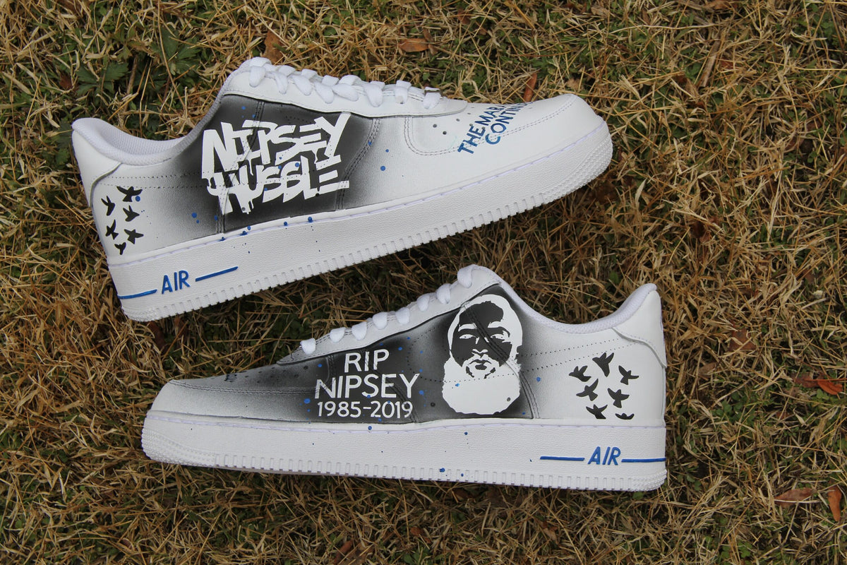 Custom Air Force 1 “Nipsey Hussle” // Hand Painted Rapper Custom Shoes