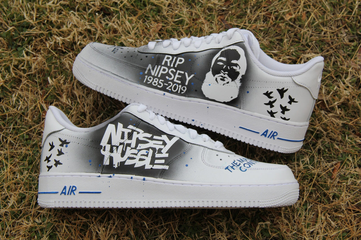 Custom Air Force 1 “Nipsey Hussle” // Hand Painted Rapper Custom Shoes