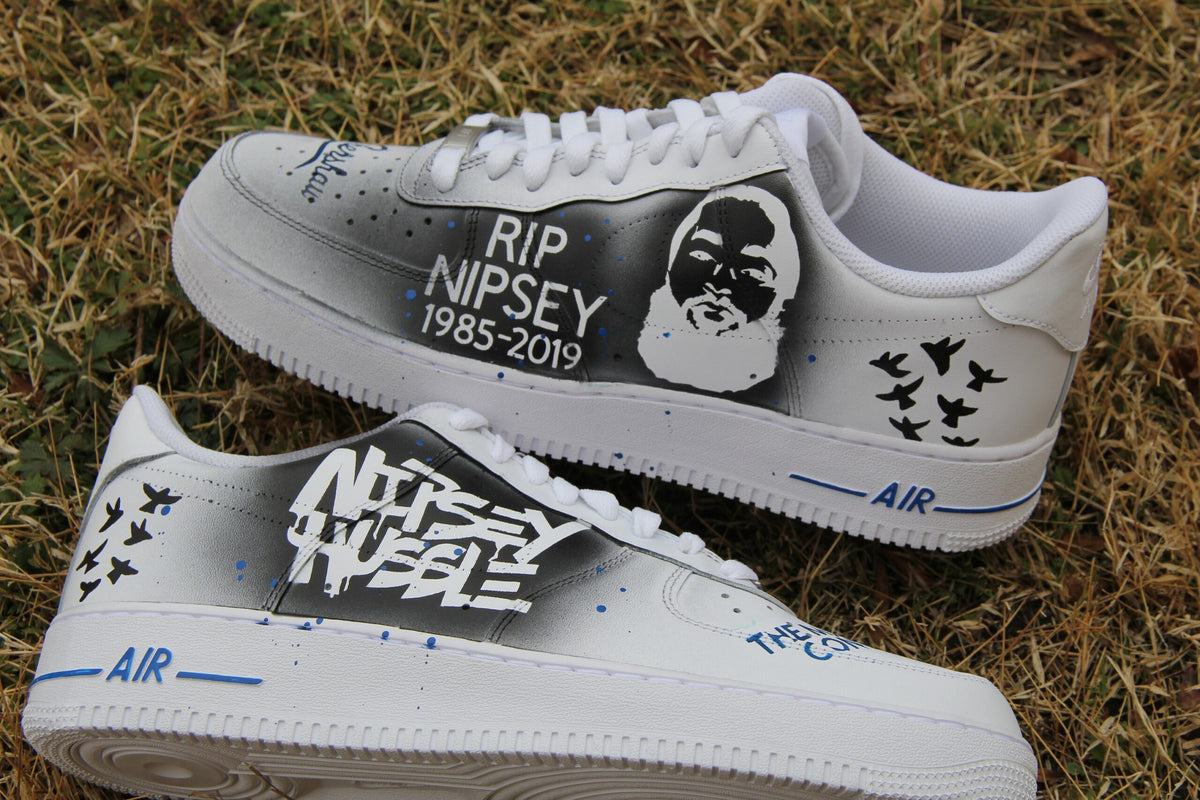 Custom Air Force 1 “Nipsey Hussle” // Hand Painted Rapper Custom Shoes