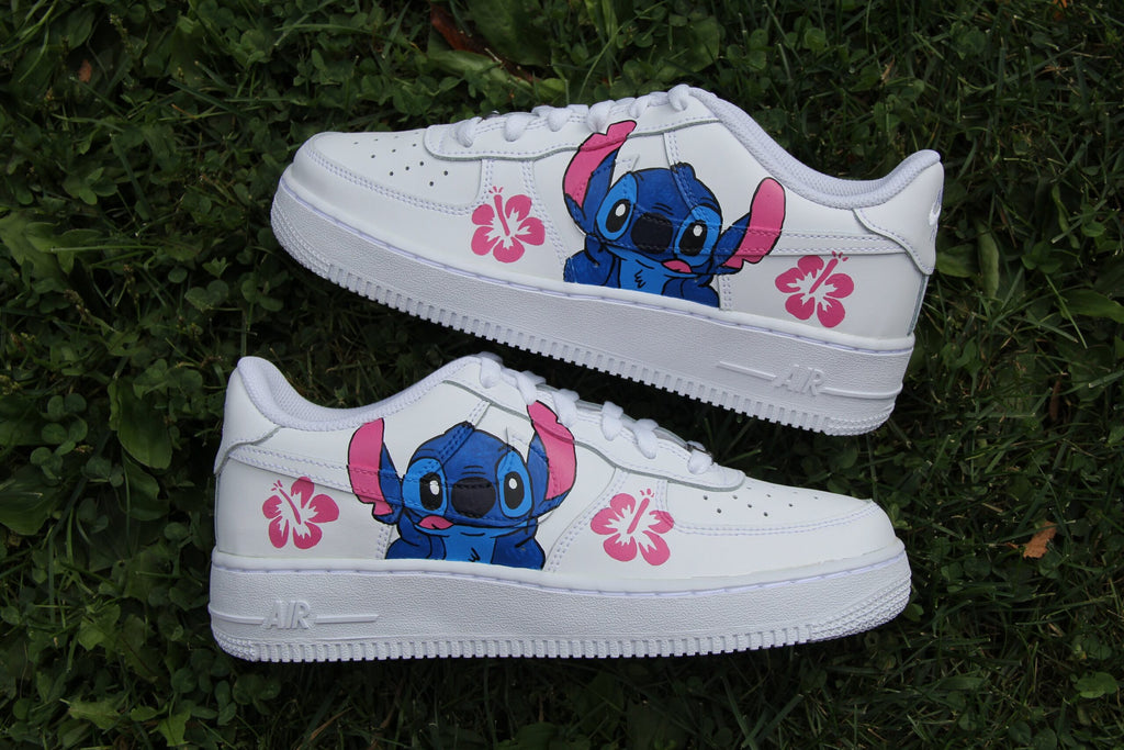 Custom Air Force 1 Shoes: Hand-Painted Stitch Design