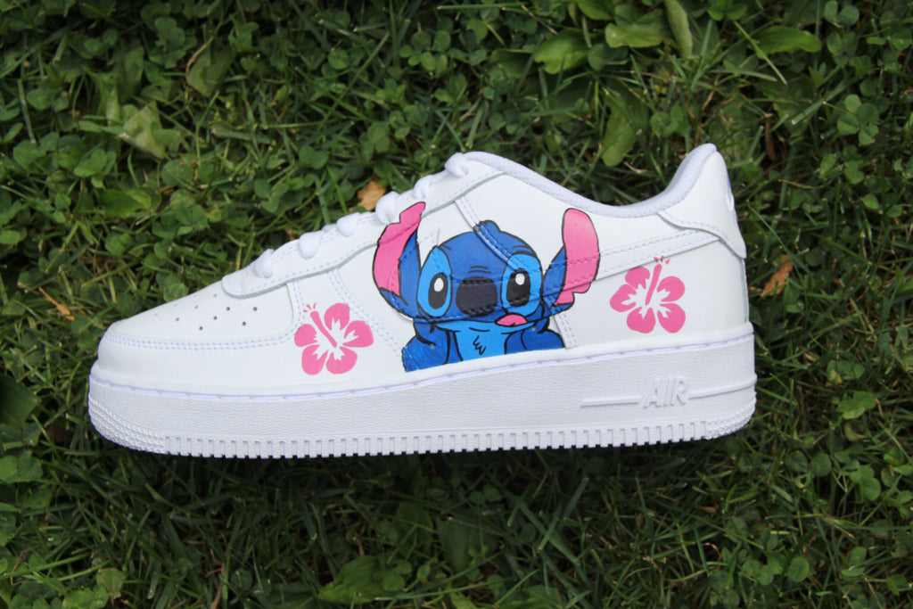Custom Air Force 1 Shoes: Hand-Painted Stitch Design