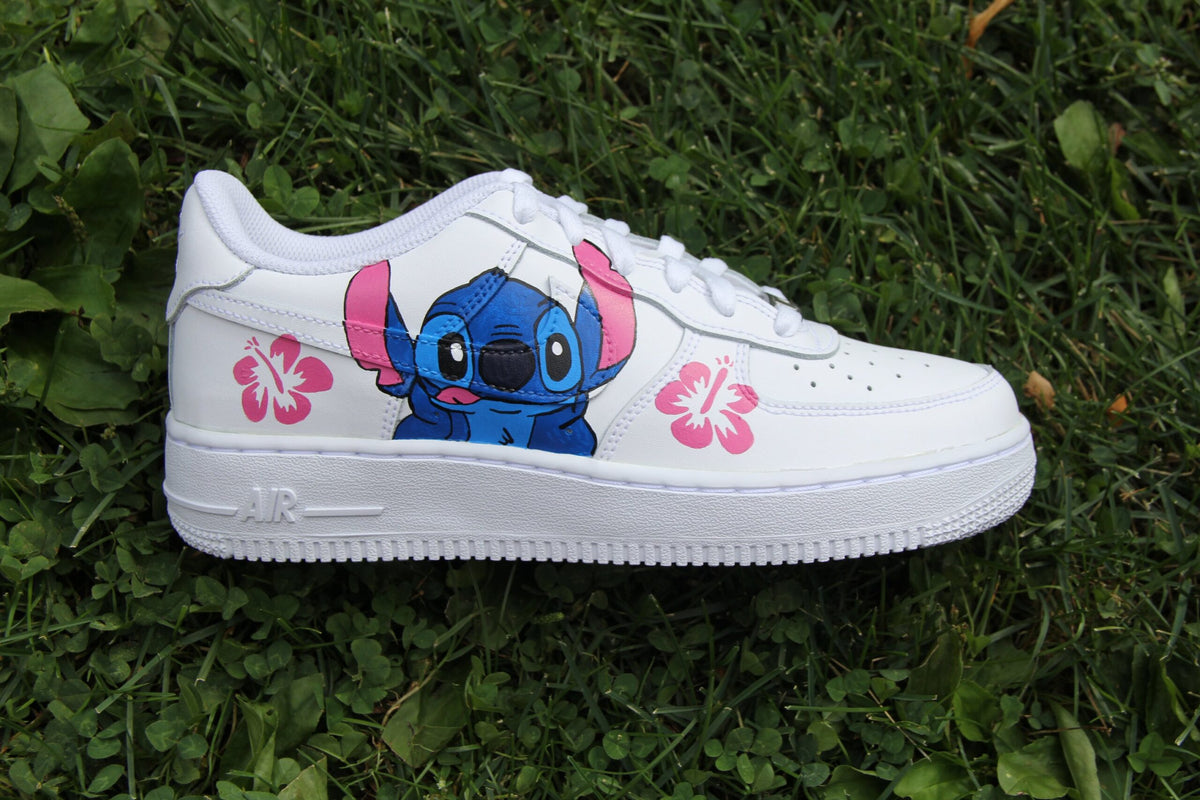 Custom Air Force 1 Shoes: Hand-Painted Stitch Design