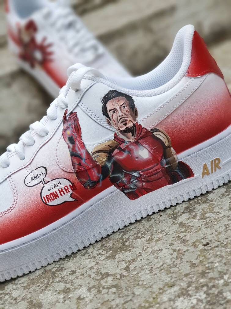 Custom Nike shoes/ Custom Marvel Shoes/ Handpainted/ Air Jordans/ Iron Man / Tony Stark /Stark