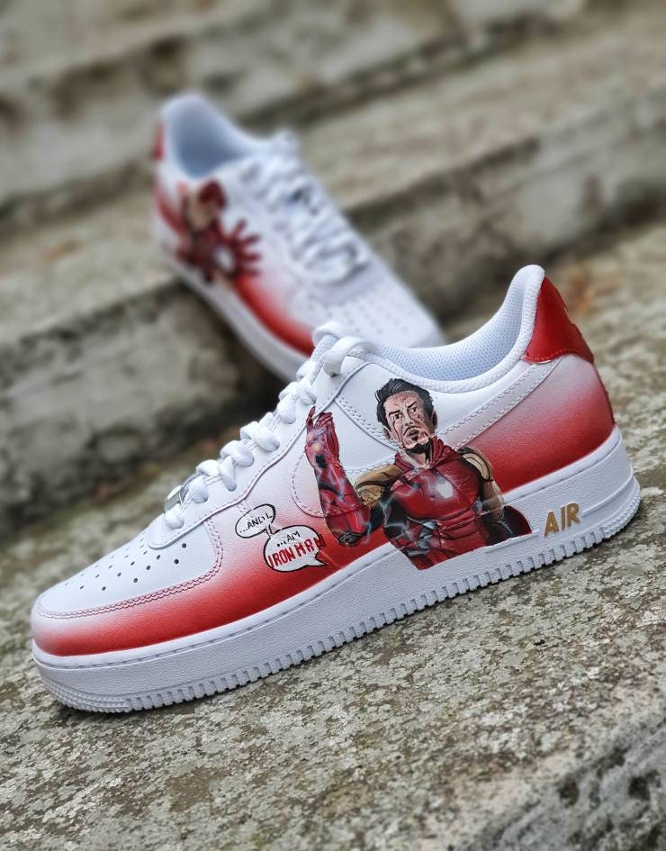 Custom Nike shoes/ Custom Marvel Shoes/ Handpainted/ Air Jordans/ Iron Man / Tony Stark /Stark