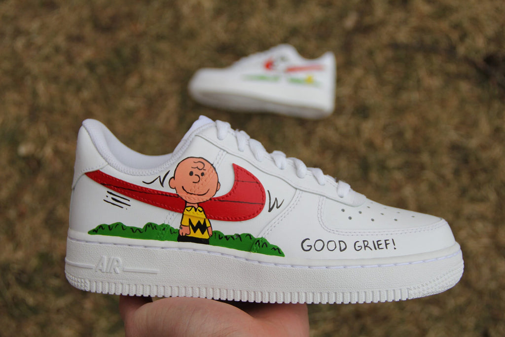 Custom Air Force 1 “Snoopy Charlie” // Hand Painted Cartoon Custom Shoes