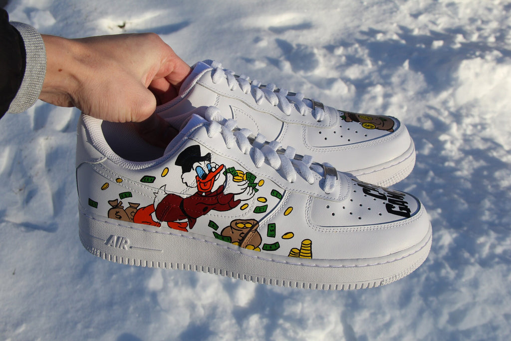 Custom Hand-Painted “Money Gang” Air Force 1 Shoes