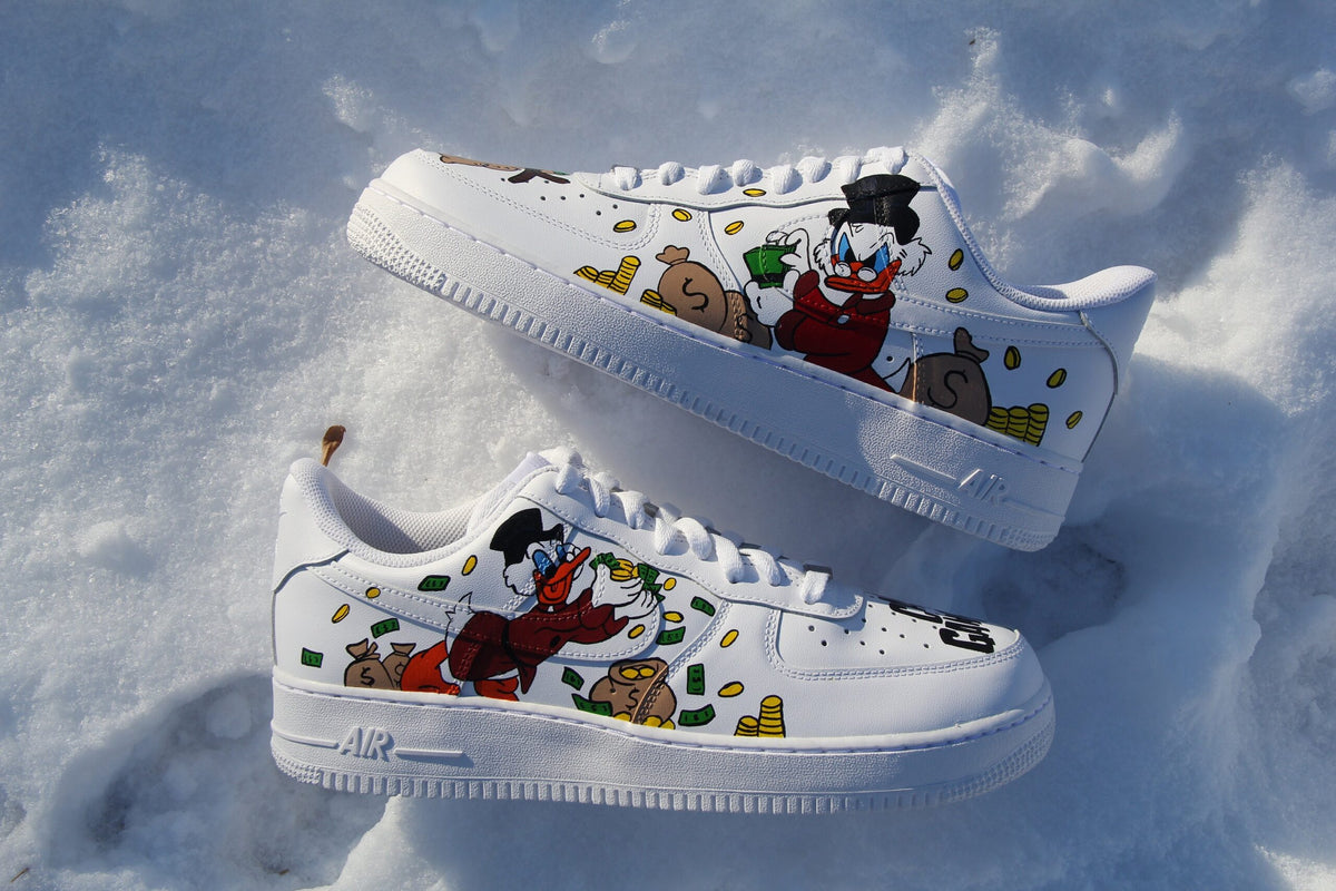 Custom Hand-Painted “Money Gang” Air Force 1 Shoes