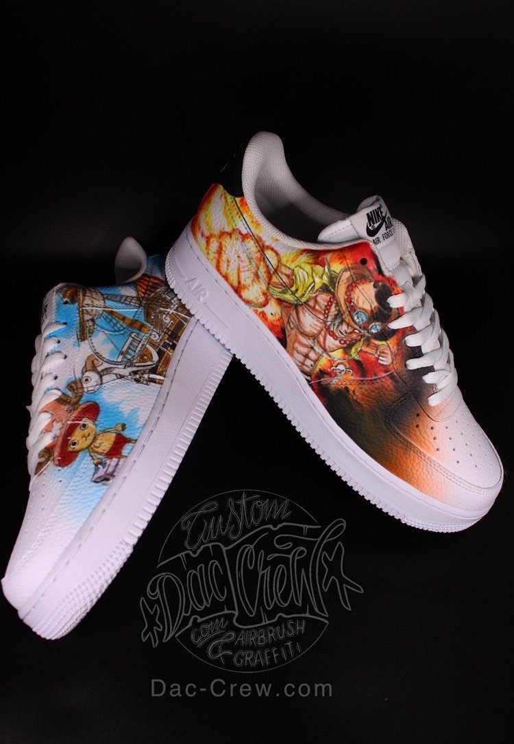 Nike Air Force 1 Airbrush Custom Graffiti Painted Shoes Art Style Hiphop Fashion