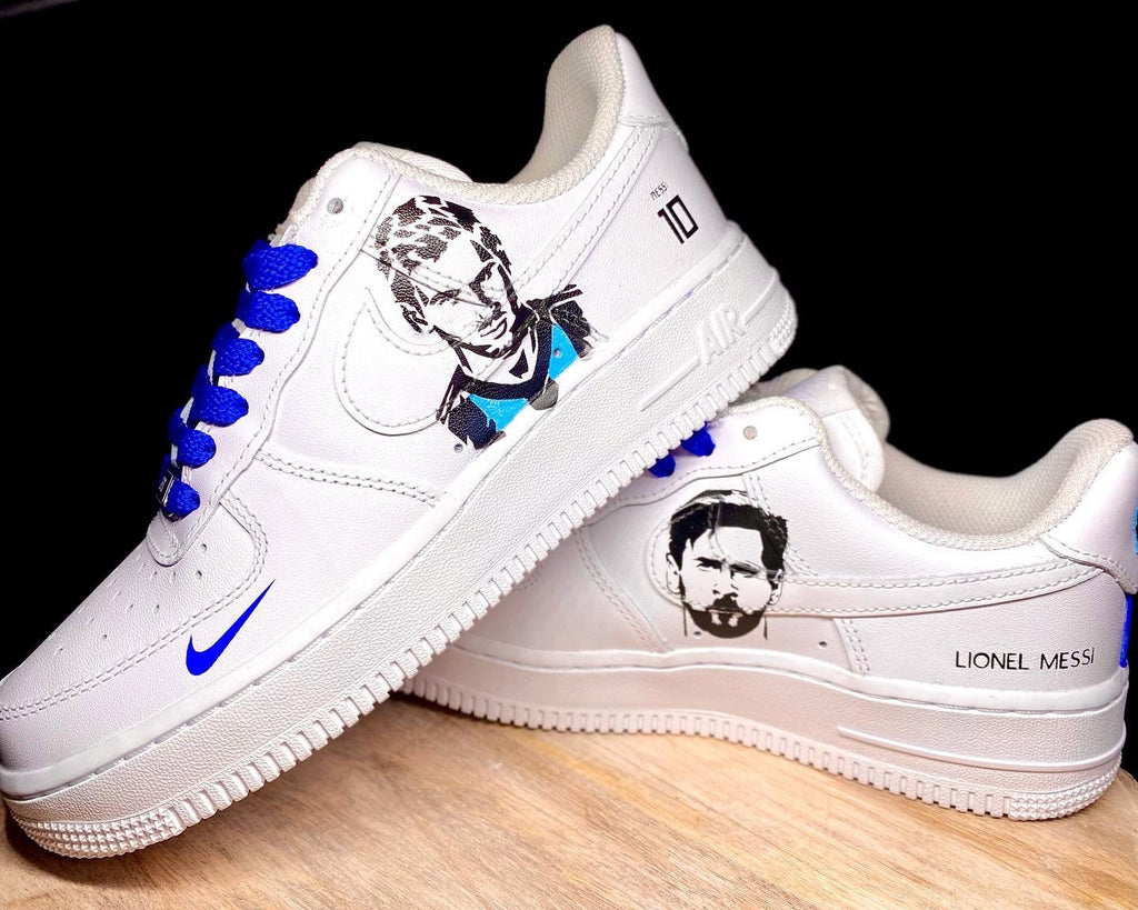 Hand-Painted Lionel Messi #10 Custom Air Force 1 Sneakers