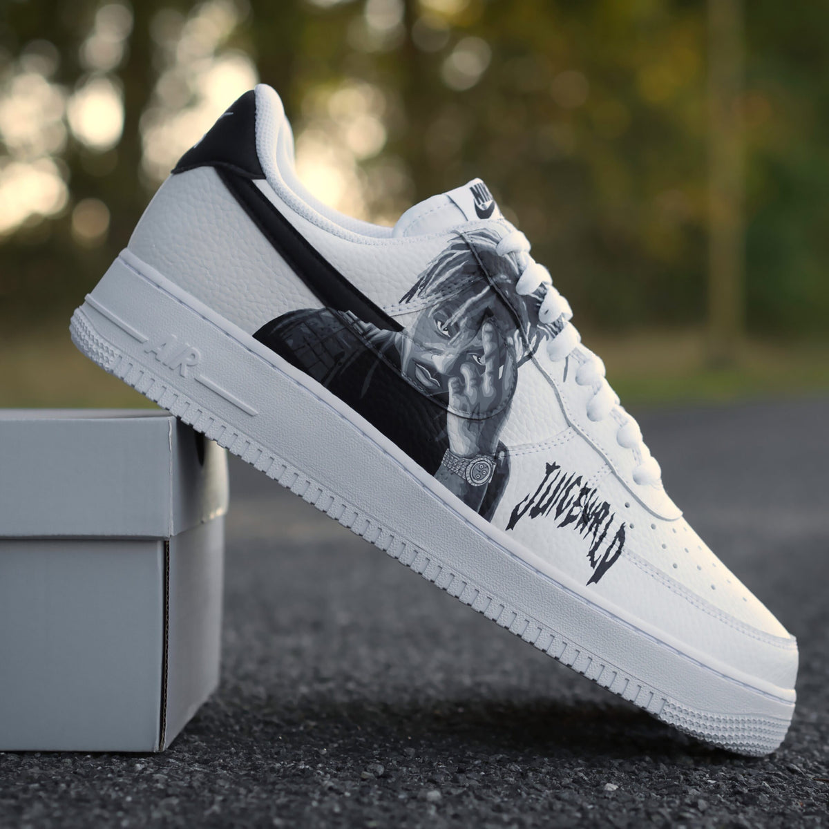 Custom Nike Air Force 1 Juice Wrld – Custom Sneaker Juice Wrld – Hand painted shoes – Custom Sneaker AF1 – Legends never die – Rapper – 999