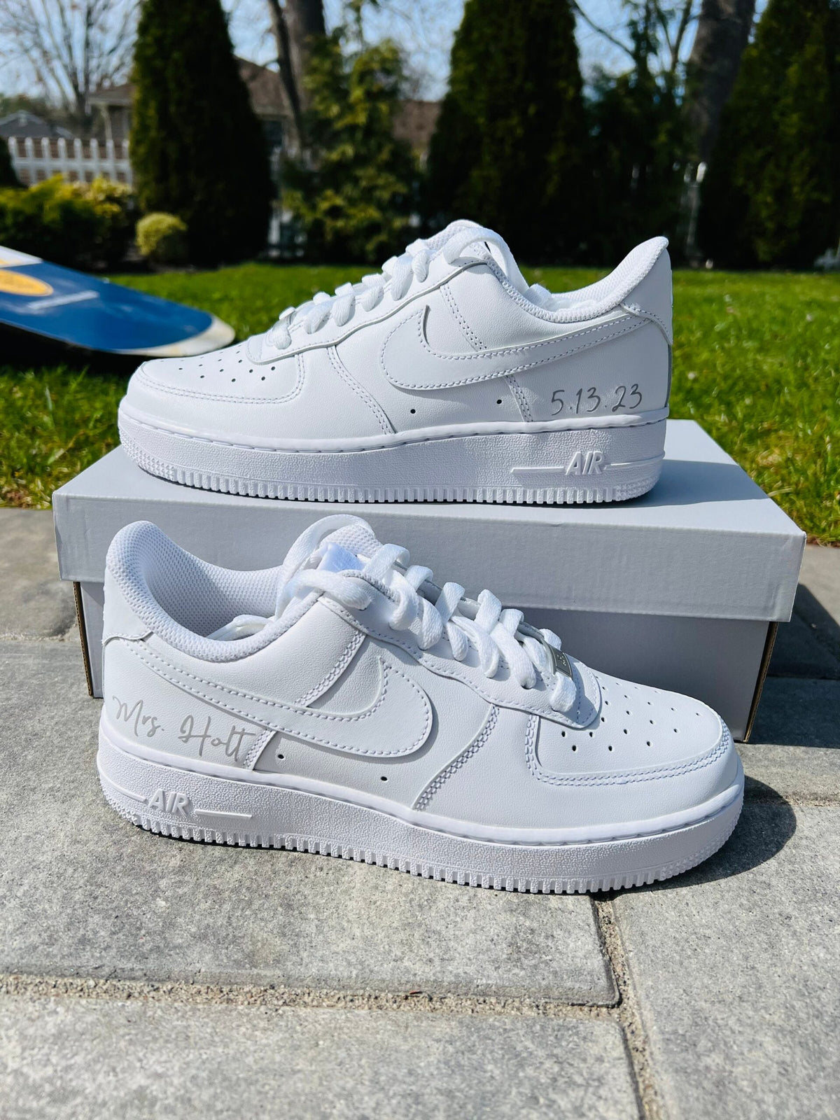 Personalized Pearl Bridal Sneakers – Air Force 1 Wedding Shoes