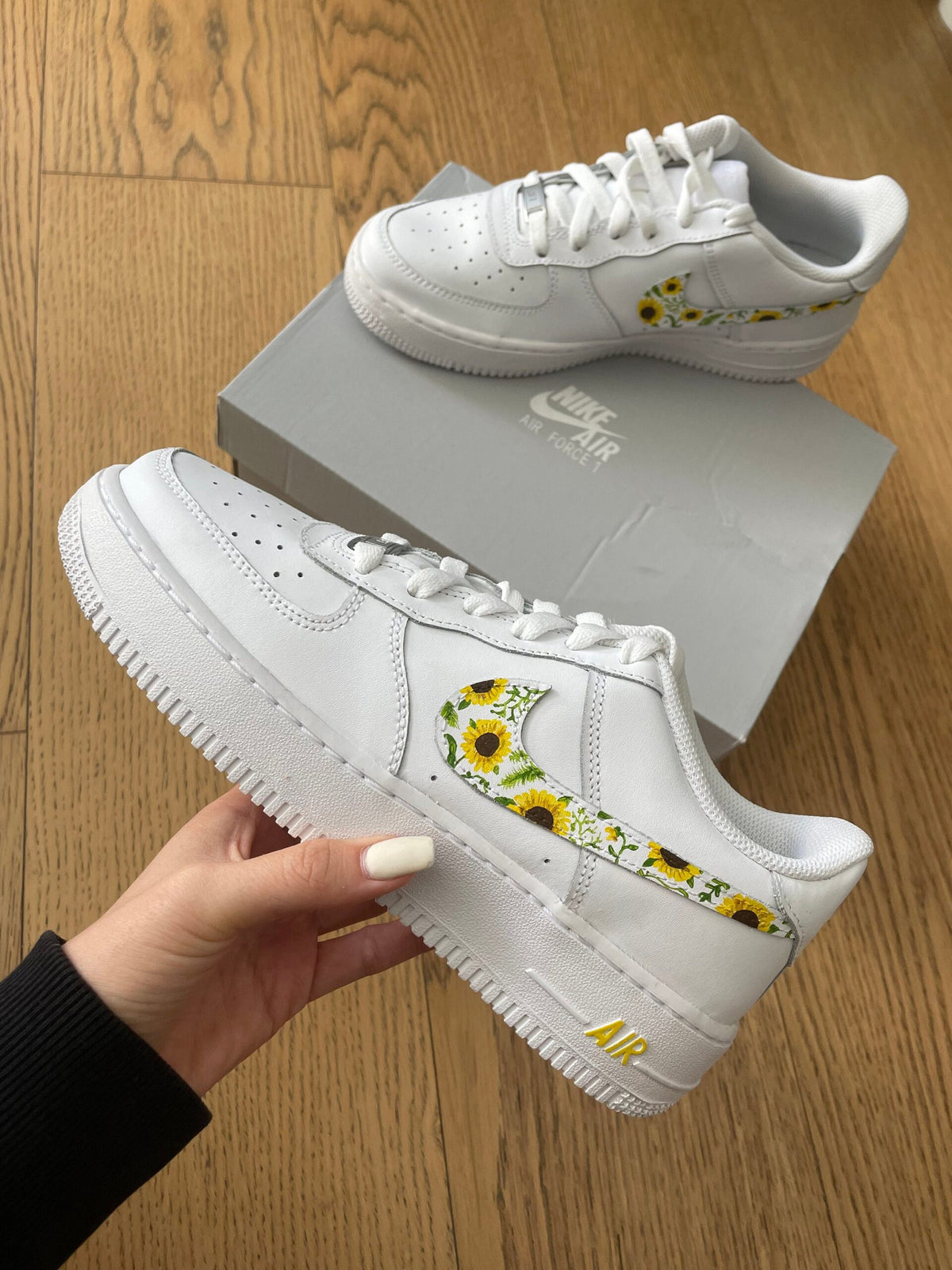 Custom Sunflowers Nike Air Force 1 | Hand-Painted Sneakers