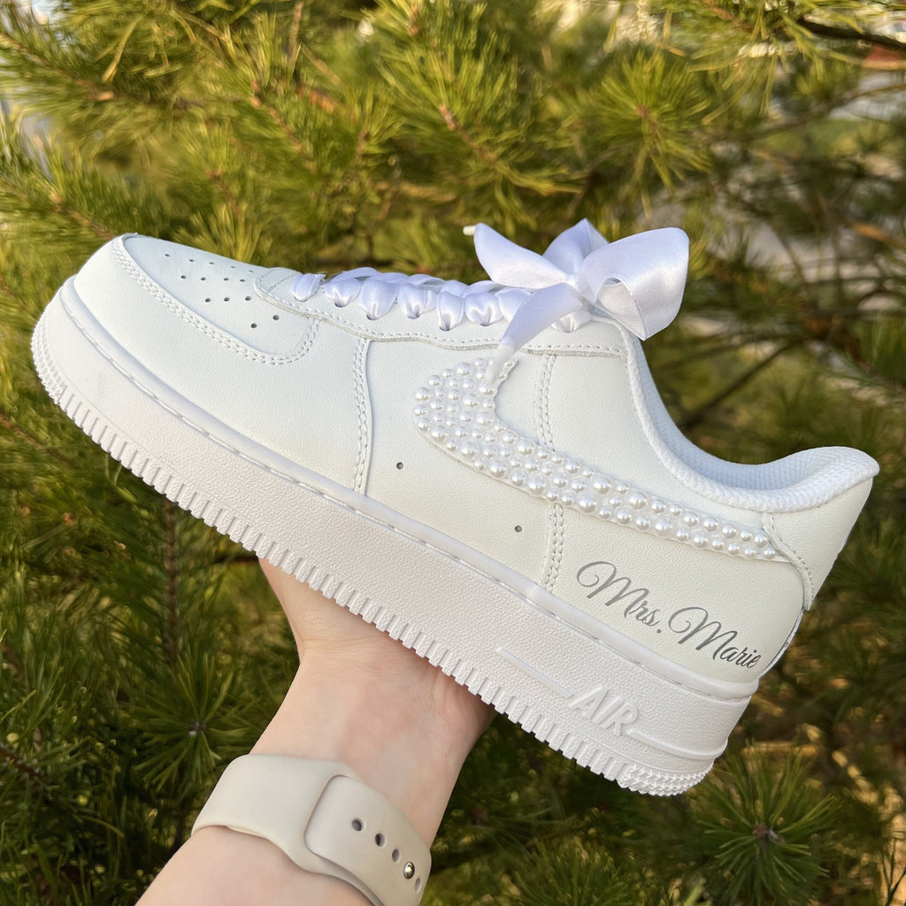 Wedding Personalized Sneakers For The Bride / Air Force 1 Unique Wedding Gift