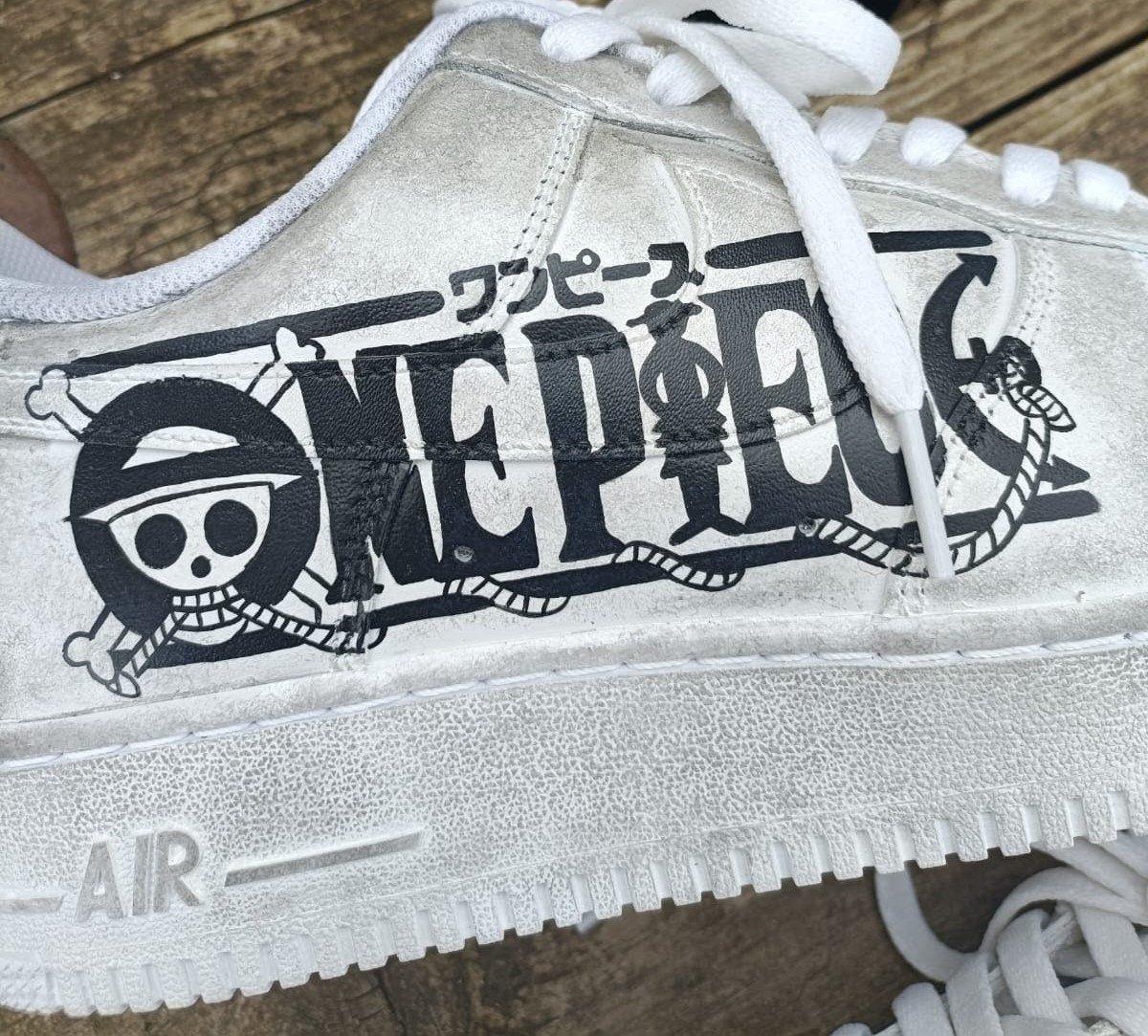Hand-painted leather shoes NIKE Air Force 1 One piece manga comics