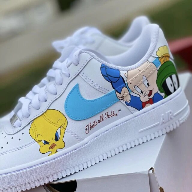 Hand Painted Air Force 1 Sneakers: Custom Cartoon Anime Shoes