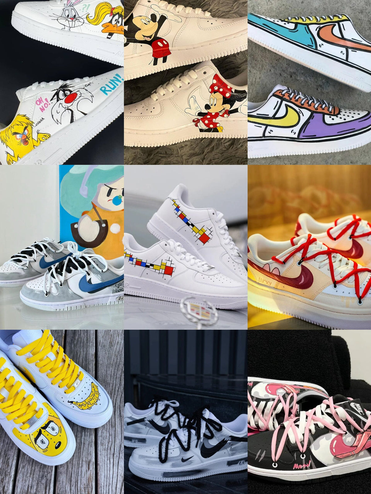 Hand Painted Stitch Air Force 1 Custom Cartoon Sneakers AF1 white personalized gift design wedding fashion trainers anime shoes
