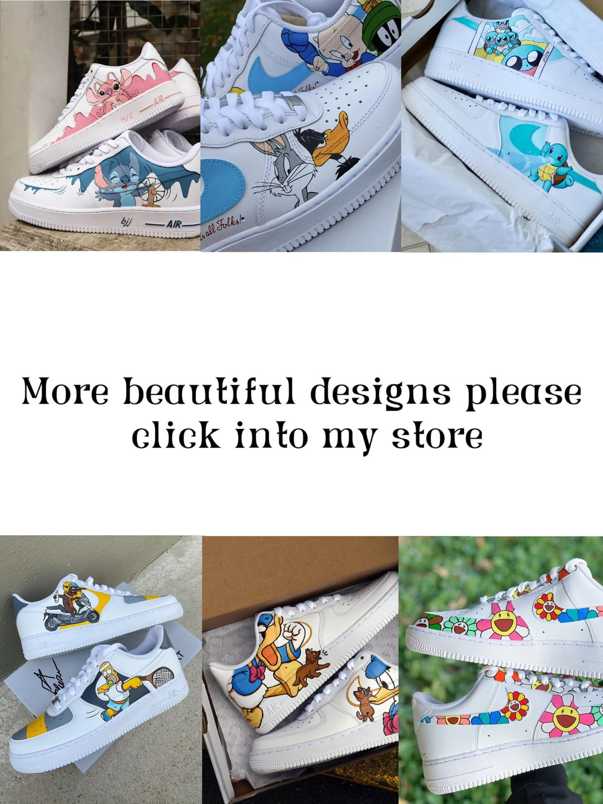 custom hand painted air force1.af1 pokemon Bulbasaur cartoons street style anime wedding shoes trendy trainers high fashion sneakers