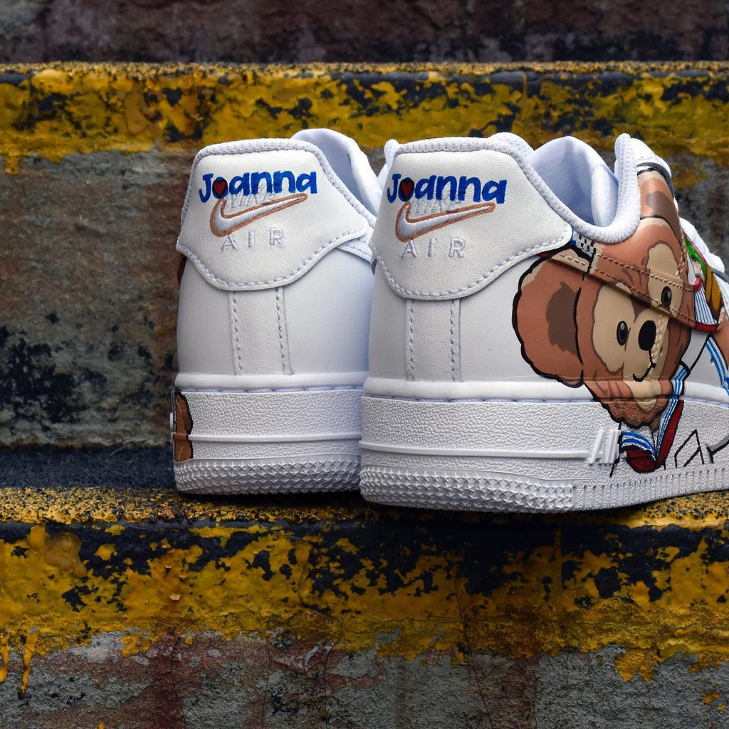 Hand Painted Duffy Bear Air Force 1 Sneakers: Custom Anime Street Style