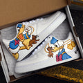 Hand Painted Donald Duck Air Force 1 Sneakers: Custom Cartoon Shoes AF1 white personalized gift design shoes wedding fashion trainers