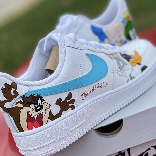 Hand Painted Air Force 1 Sneakers: Custom Cartoon Anime Shoes