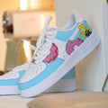 Hand Painted Simpsons Air Force 1 Sneakers: Custom Anime Street Style Trainers