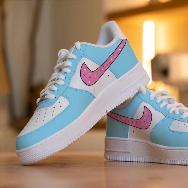 Hand Painted Simpsons Air Force 1 Sneakers: Custom Anime Street Style Trainers