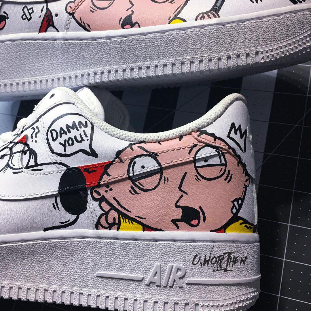 Hand Painted Family Guy Air Force 1 Sneakers