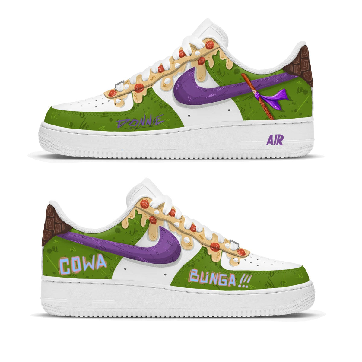 Nike Air Force 1 kids/boys personalized NINJA TURTLES (write in the notes who you prefer)