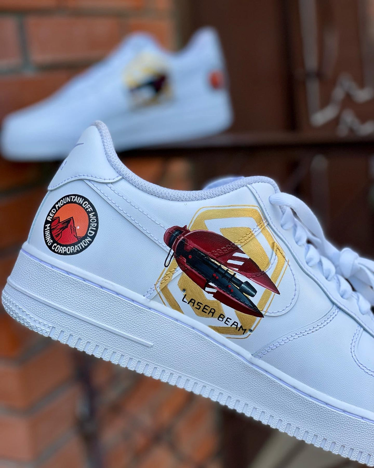 Hand-Painted Robot Air Force 1 Sneakers: Custom AF1 Shoes