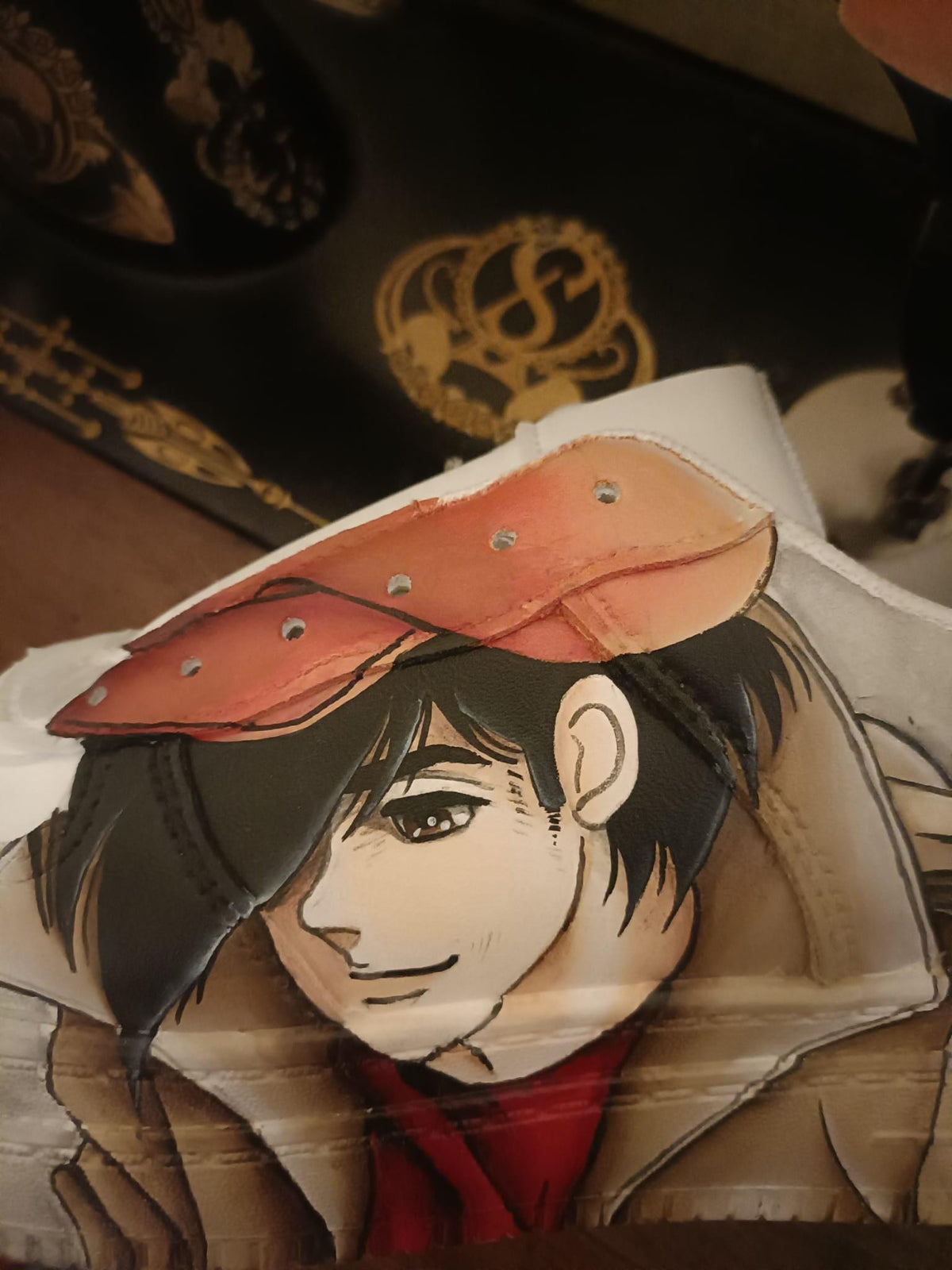 Hand Painted Leather Shoes NIKE Air Force 1 Rocky Joe Anime Comics