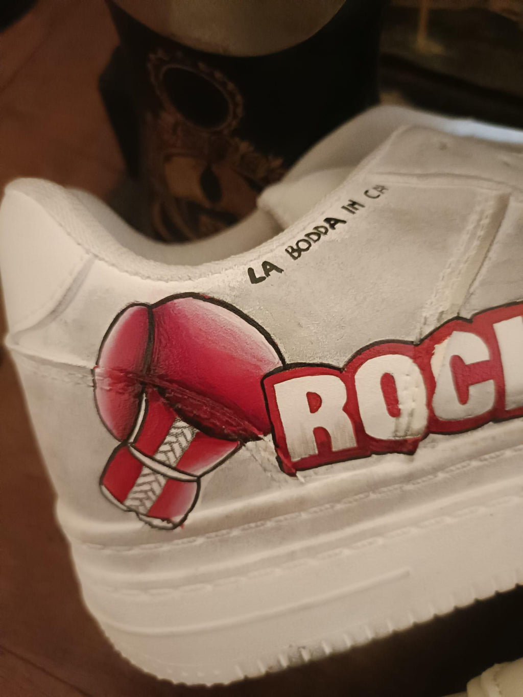 Hand Painted Leather Shoes NIKE Air Force 1 Rocky Joe Anime Comics