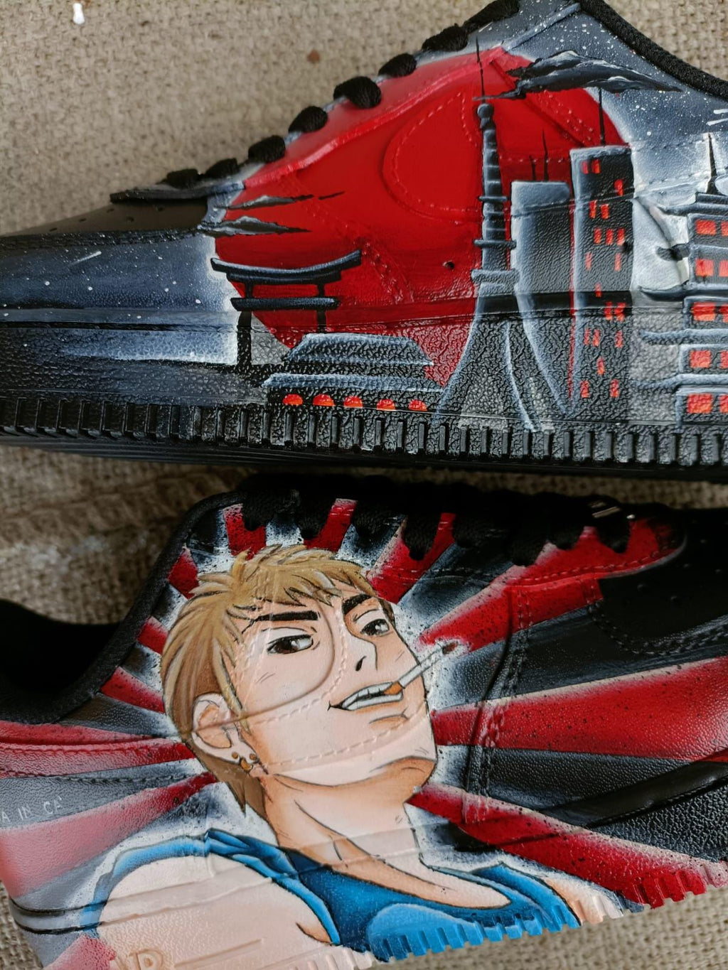 Hand Painted Leather Shoes GTO NIKE Air onizuka anime Great Teacher