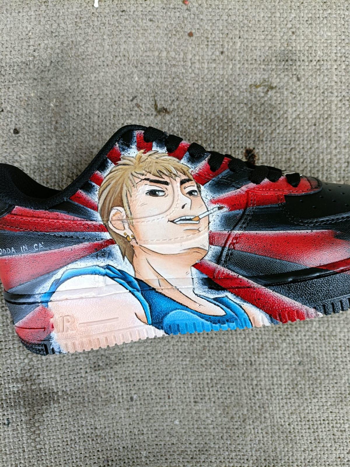 Hand Painted Leather Shoes GTO NIKE Air onizuka anime Great Teacher