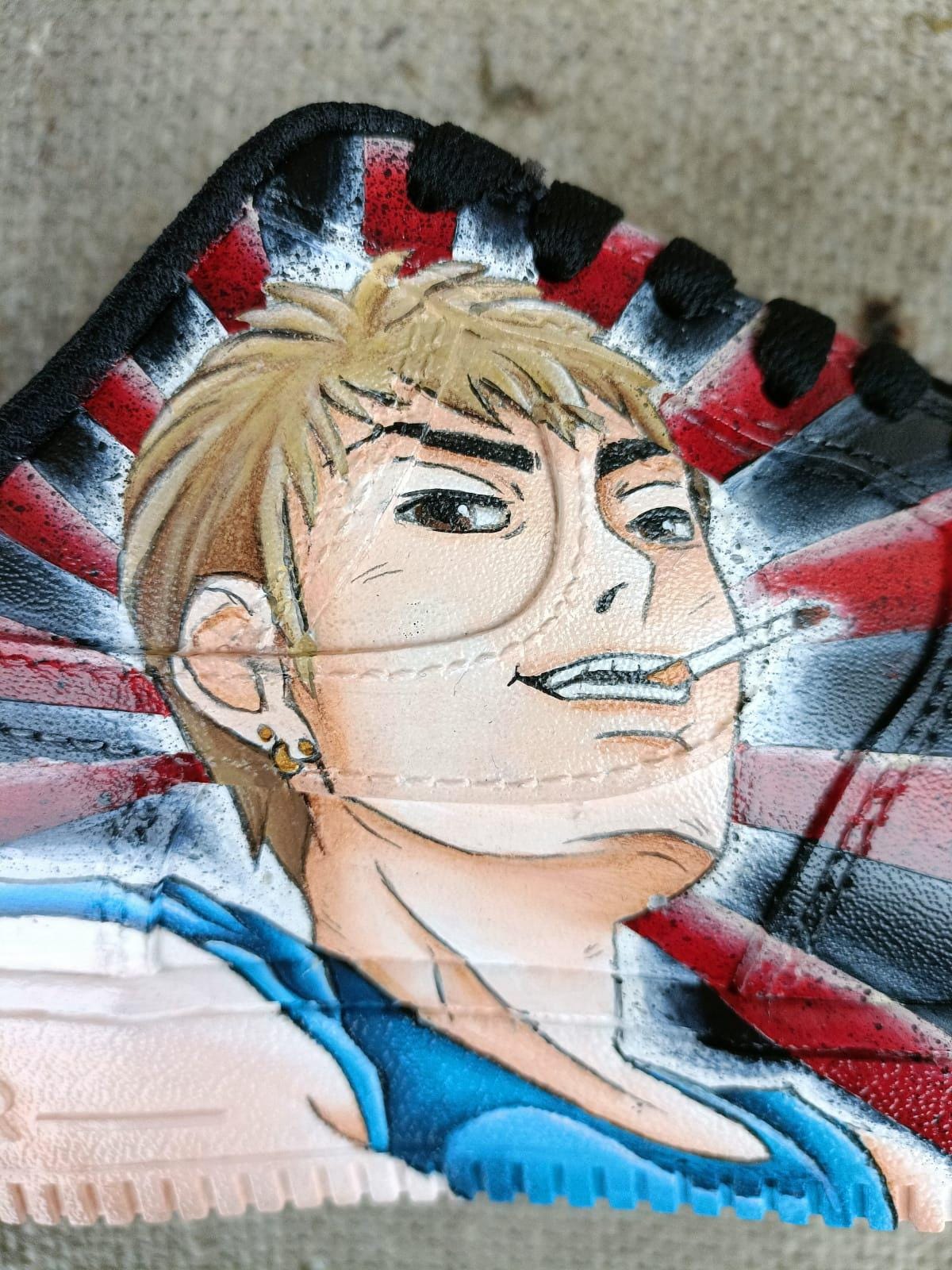 Hand Painted Leather Shoes GTO NIKE Air onizuka anime Great Teacher