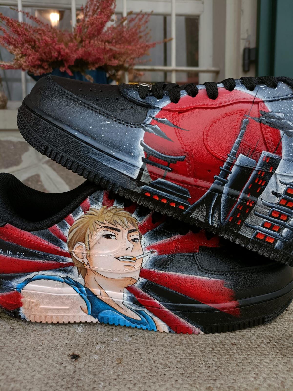 Hand Painted Leather Shoes GTO NIKE Air onizuka anime Great Teacher