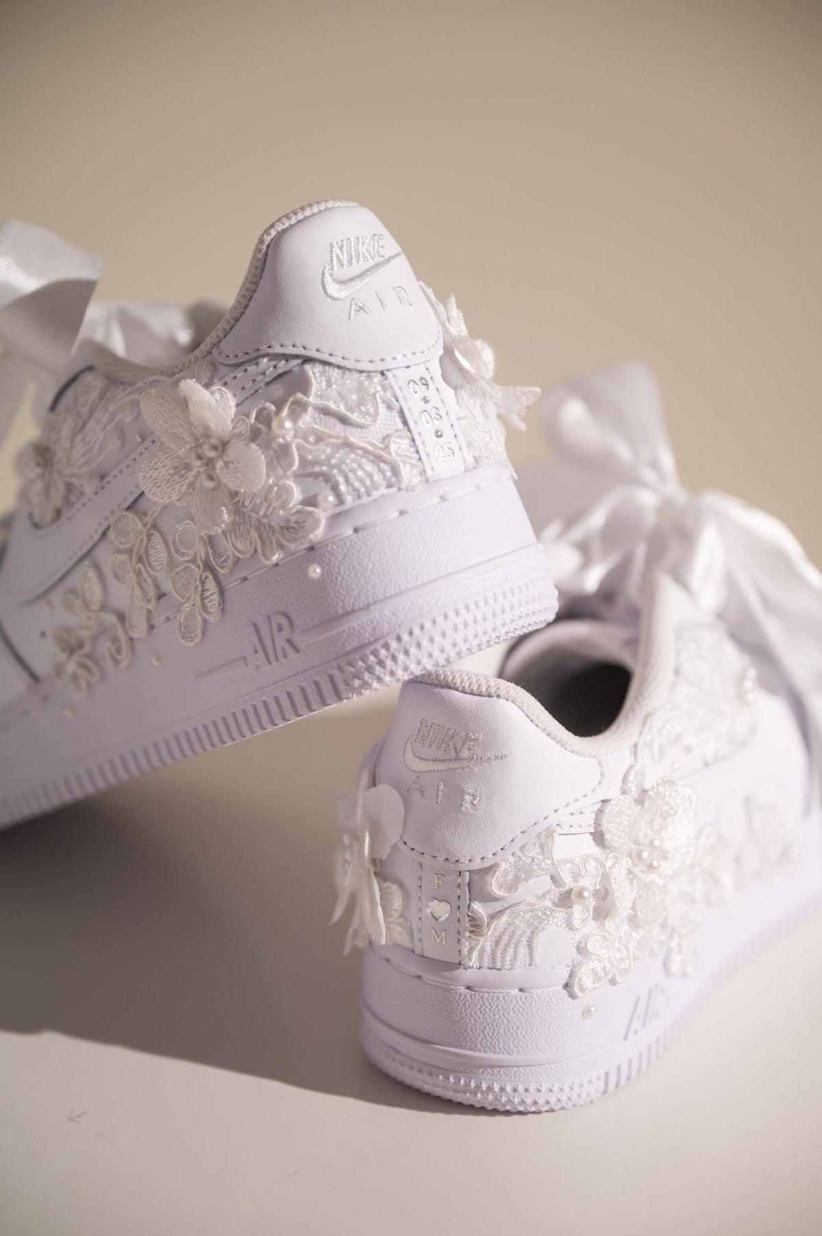 Wedding Sneakers for Bride Air Force 1, Bridal Sneakers Platform