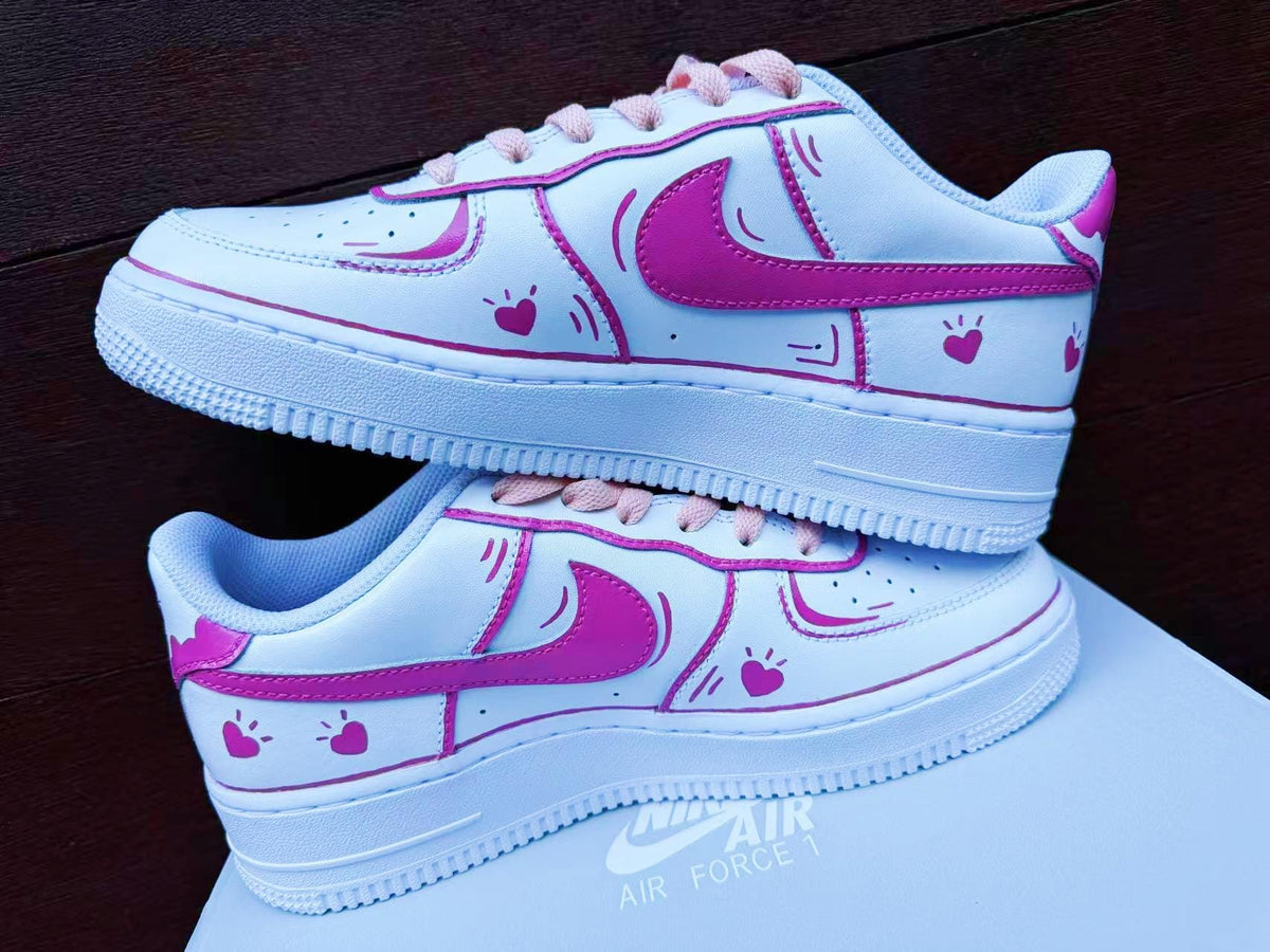Hand-Painted Stitch Air Force 1 Sneakers: Custom Anime Shoes white personalized gift design wedding fashion street trainers anime shoes