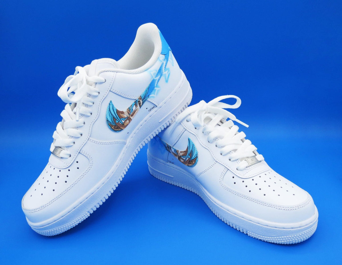 Nike Air Force 1 GOKU BLUE DRAGONBALL custom