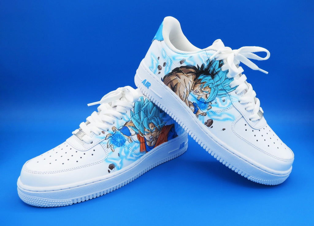 Nike Air Force 1 GOKU BLUE DRAGONBALL custom