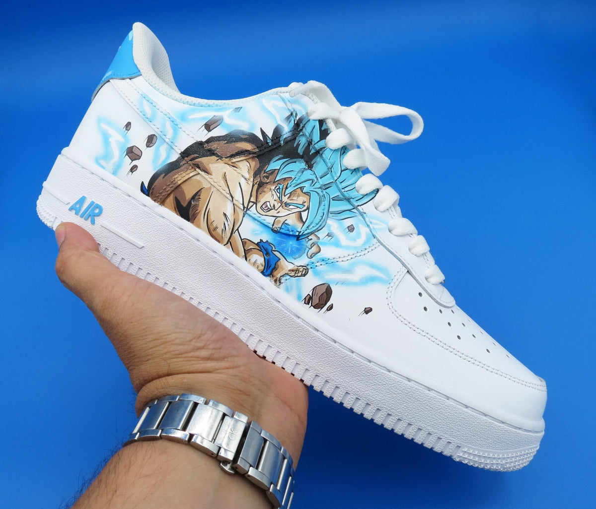 Nike Air Force 1 GOKU BLUE DRAGONBALL custom